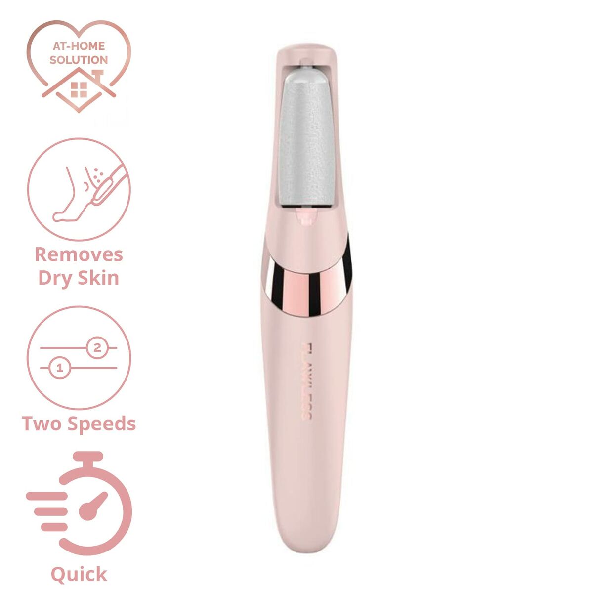 Electric Callus Remover FLAWLESS Pedi Rosa - 2
