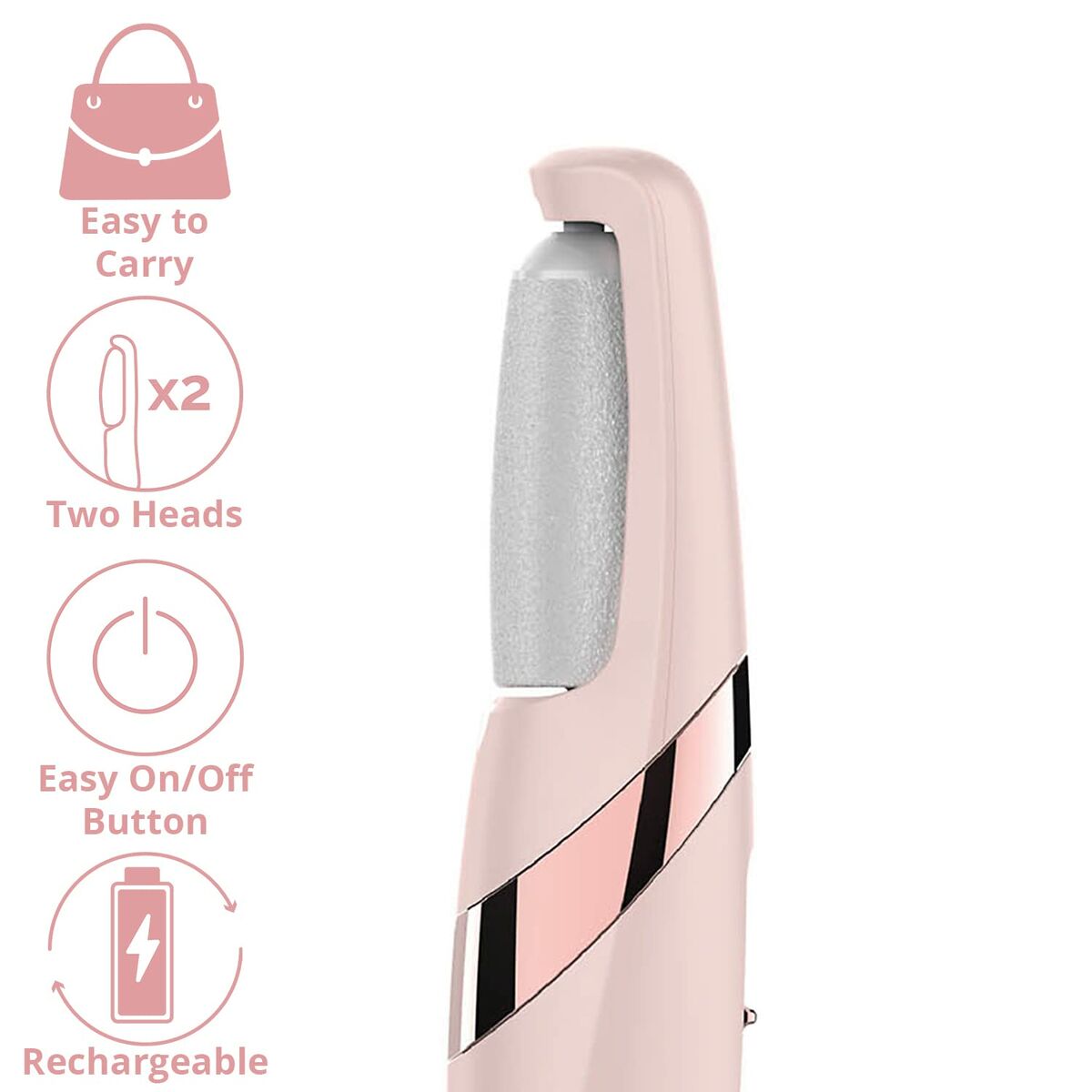 Electric Callus Remover FLAWLESS Pedi Rosa - 3