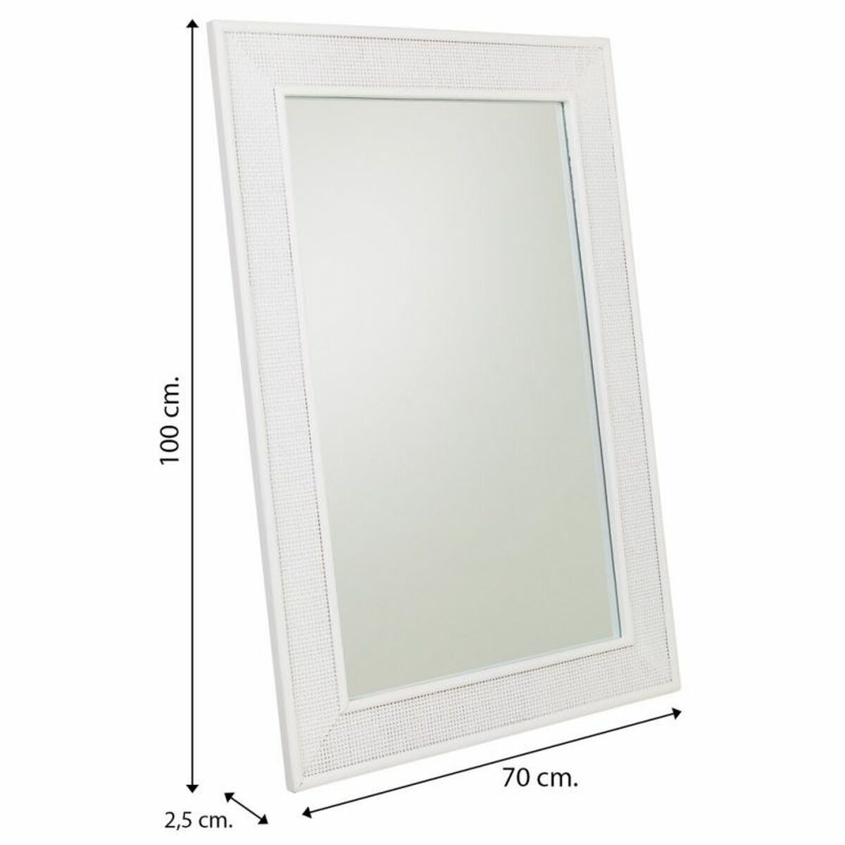 Väggspegel Alexandra House Living Silvrig 2 x 100 x 70 cm Rektangulär - 7