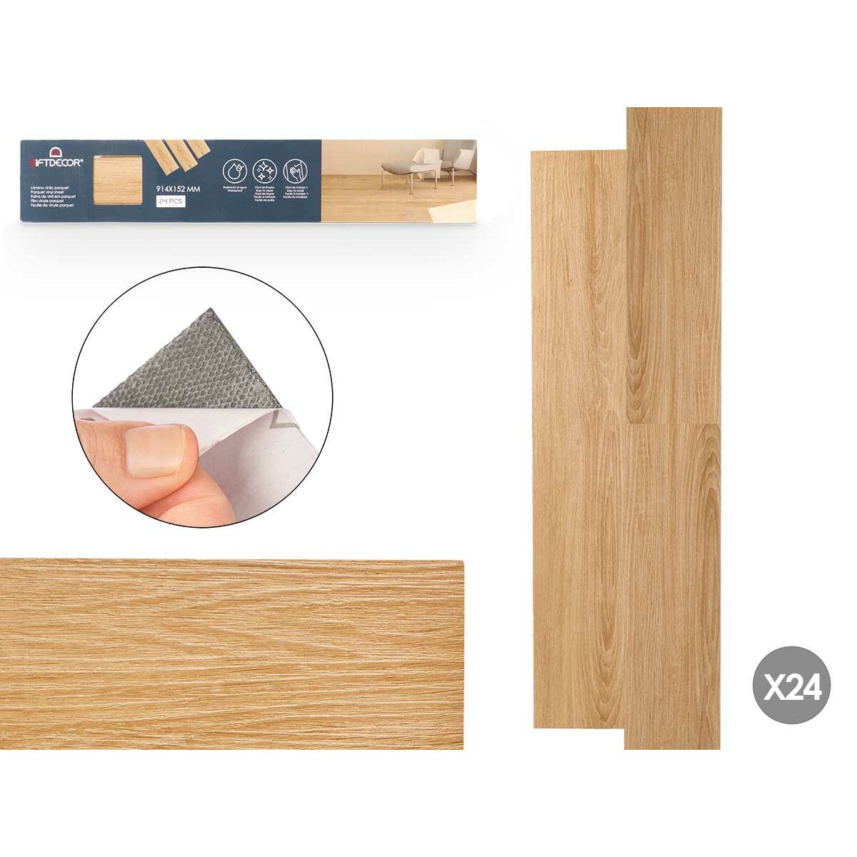 Vinyl Gift Decor Parquet Beige 24 antal
