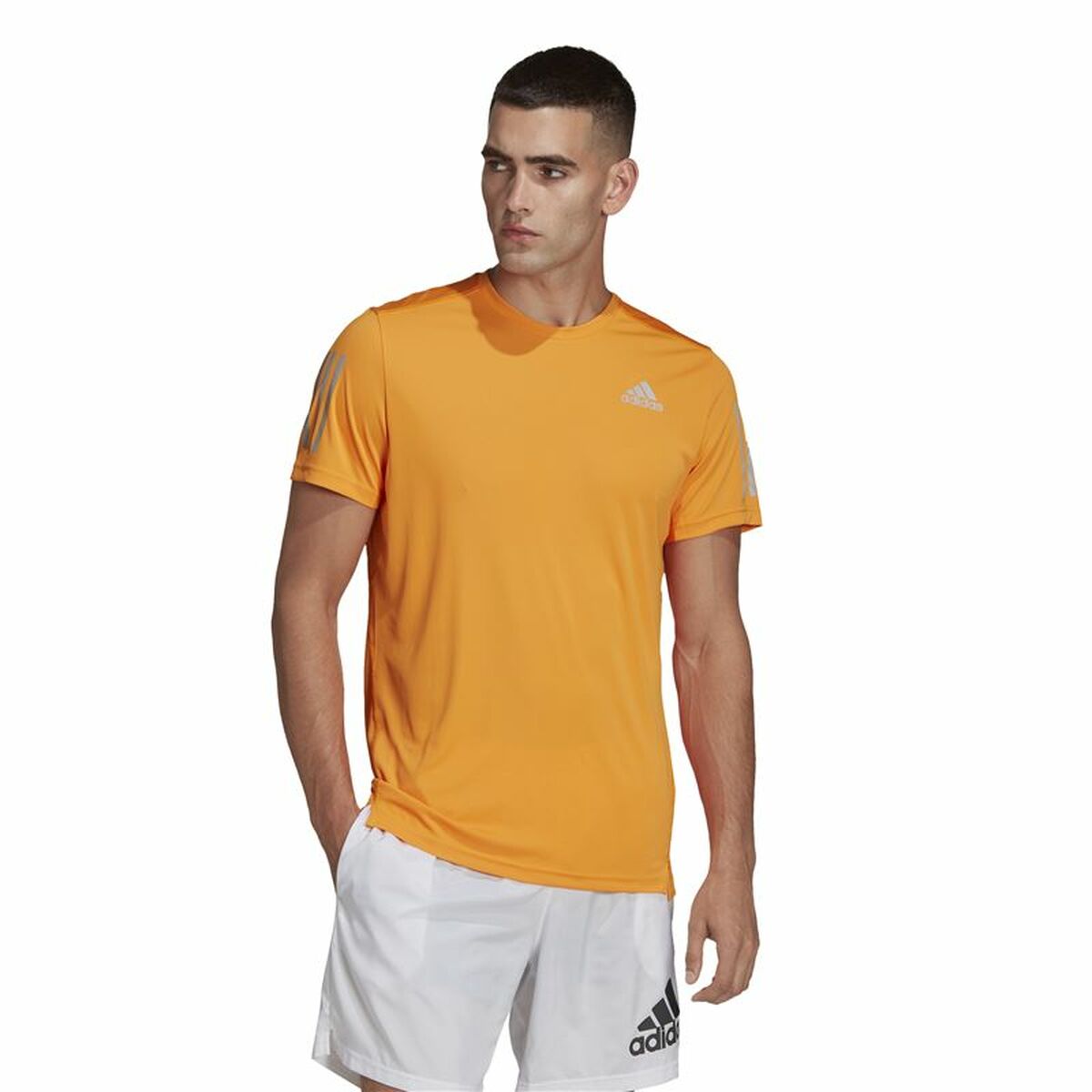 T-shirt med kortärm Herr Adidas Own The Run Orange - 2