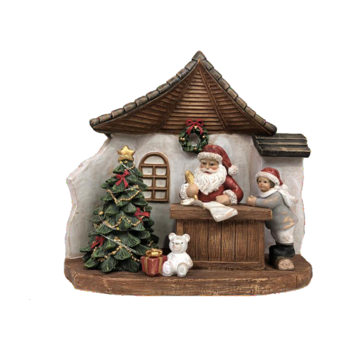 Julgranskula DKD Home Decor Harts Tomte (19 x 9,5 x 18 cm) (2 antal) - 2