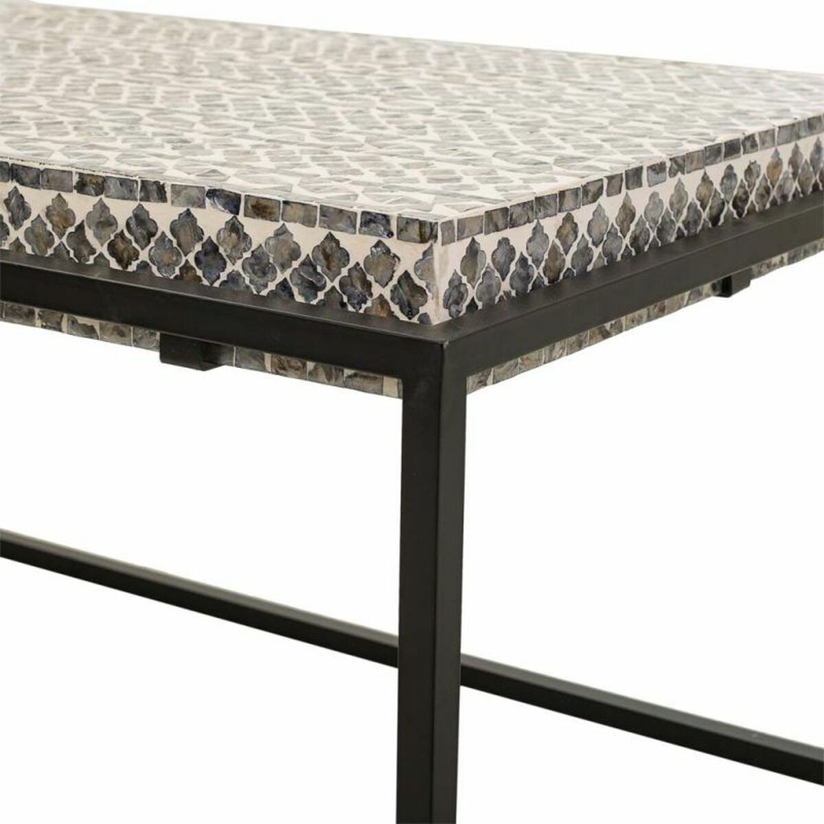 Soffbord Alexandra House Living Grå Metall Trä MDF 60 x 49 x 124 cm - 6