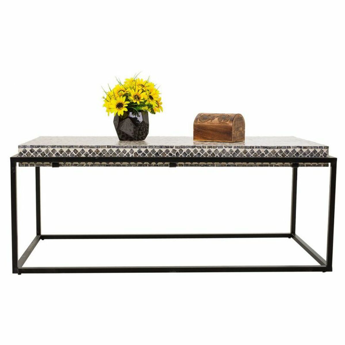 Soffbord Alexandra House Living Grå Metall Trä MDF 60 x 49 x 124 cm - 3