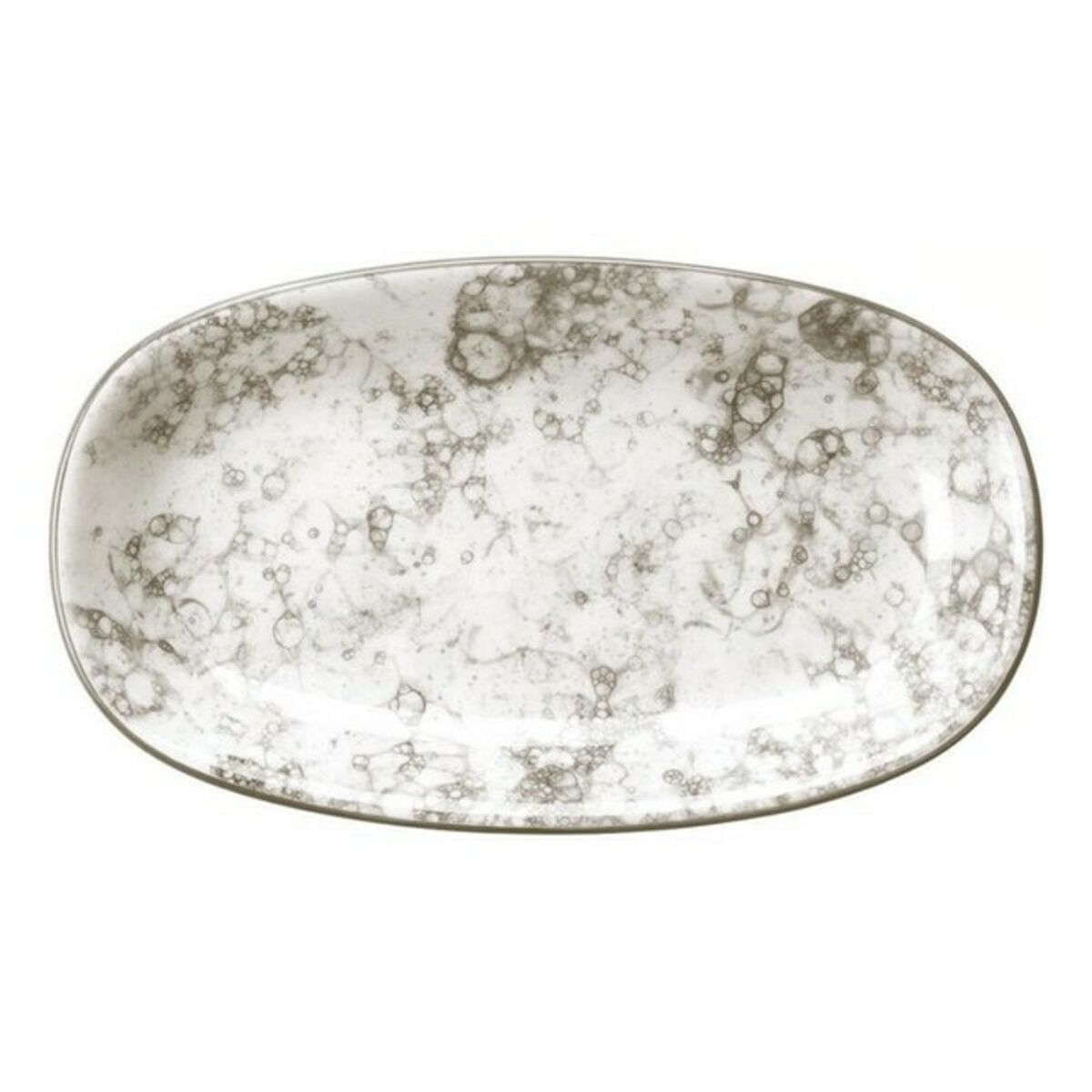 Bricka Porslin Vit/Brun (15 x 8,7 x 2,3 cm)