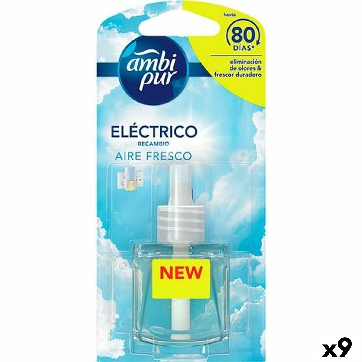 Refill Till Elektrisk Luftfräschare Ambi Pur AIRE FRESCO Ren luft 21,5 ml (9 antal)