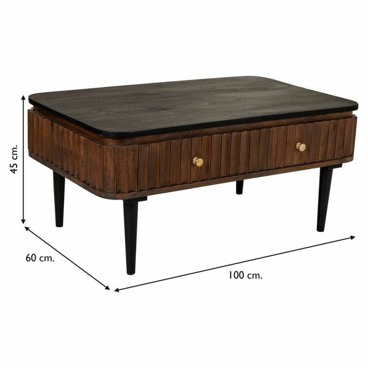 Soffbord Alexandra House Living Brun Järn Mangoträ 60 x 45 x 100 cm - 6
