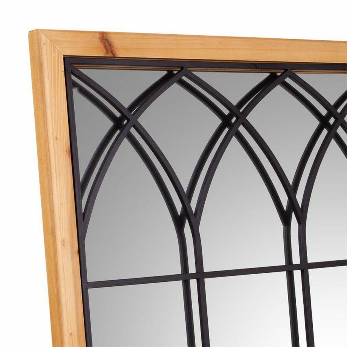 Väggspegel Alexandra House Living Svart 2 x 90 x 60 cm Rektangulär - 6
