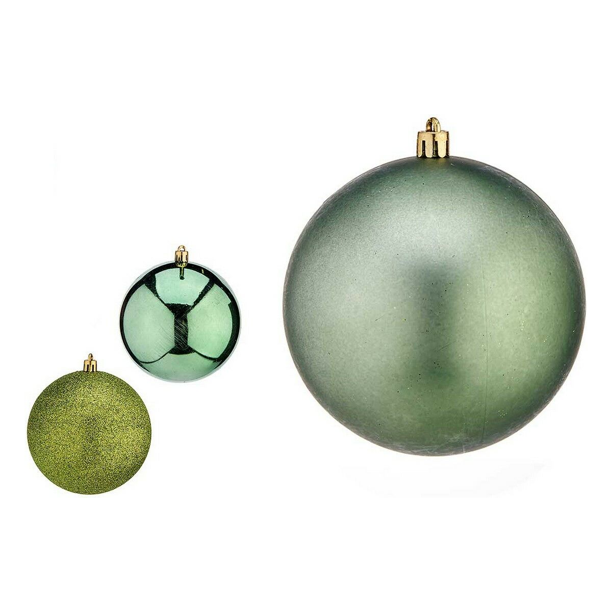 Julgranskulor Krist+ Grön Plast Ø 10 cm 6 antal