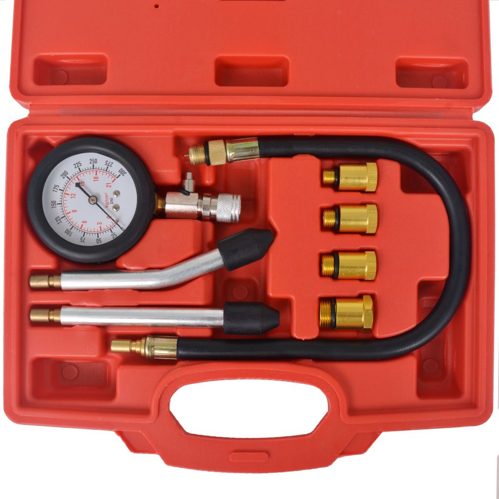 vidaXL Kompressionstest kit för bensinmotor 8 delar - 5