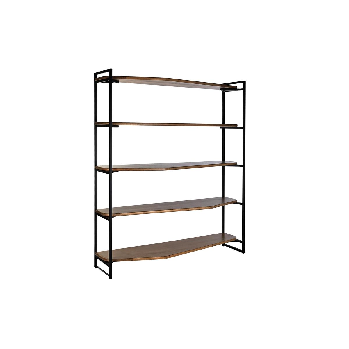 Bokhylla DKD Home Decor Svart Naturell Metall Mangoträ 150 x 40 x 181 cm