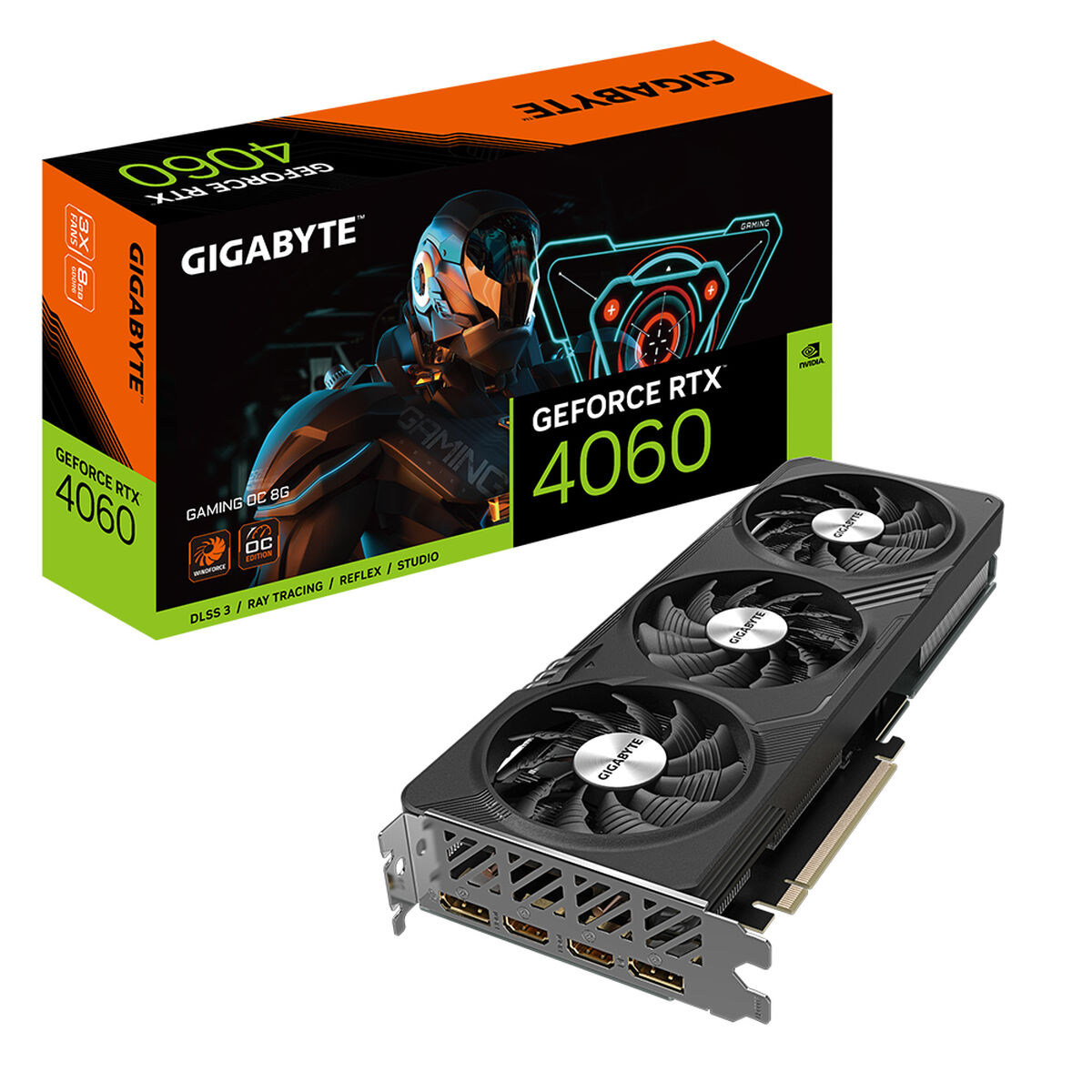 Grafikkort Gigabyte GV-N4060GAMING OC-8GD Geforce RTX 4060 8 GB GDDR6 GDDR6X