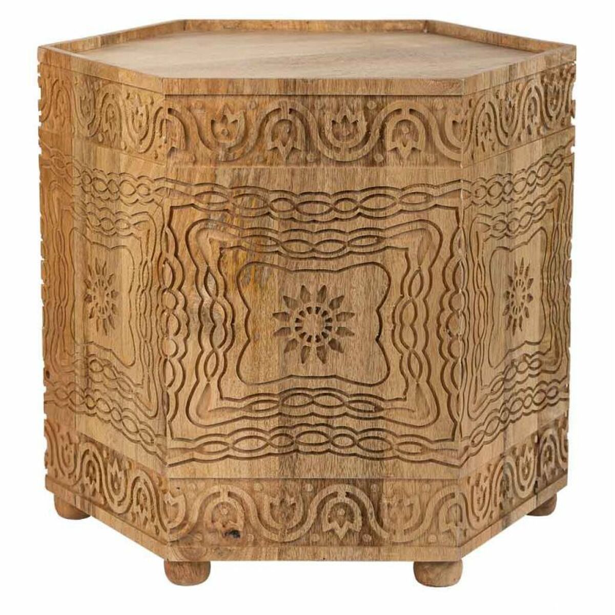 Soffbord Alexandra House Living Brun Mangoträ 45 x 41 x 45 cm Traditionell stil - 4
