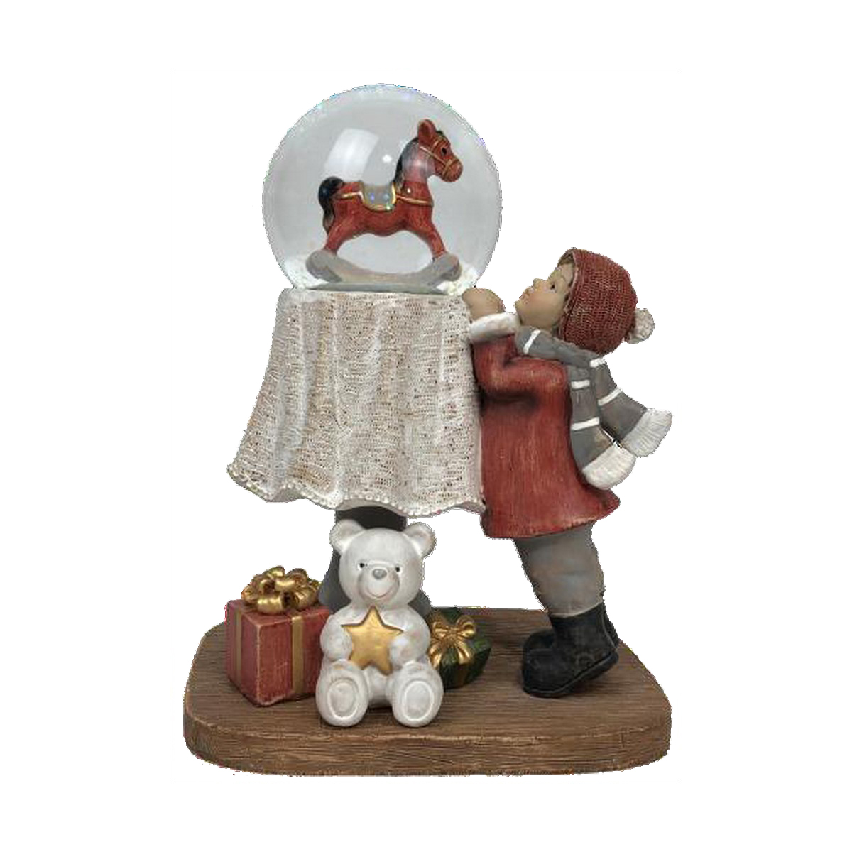 Julgranskula DKD Home Decor Harts (12,5 x 9,5 x 16 cm) (2 antal) - 2