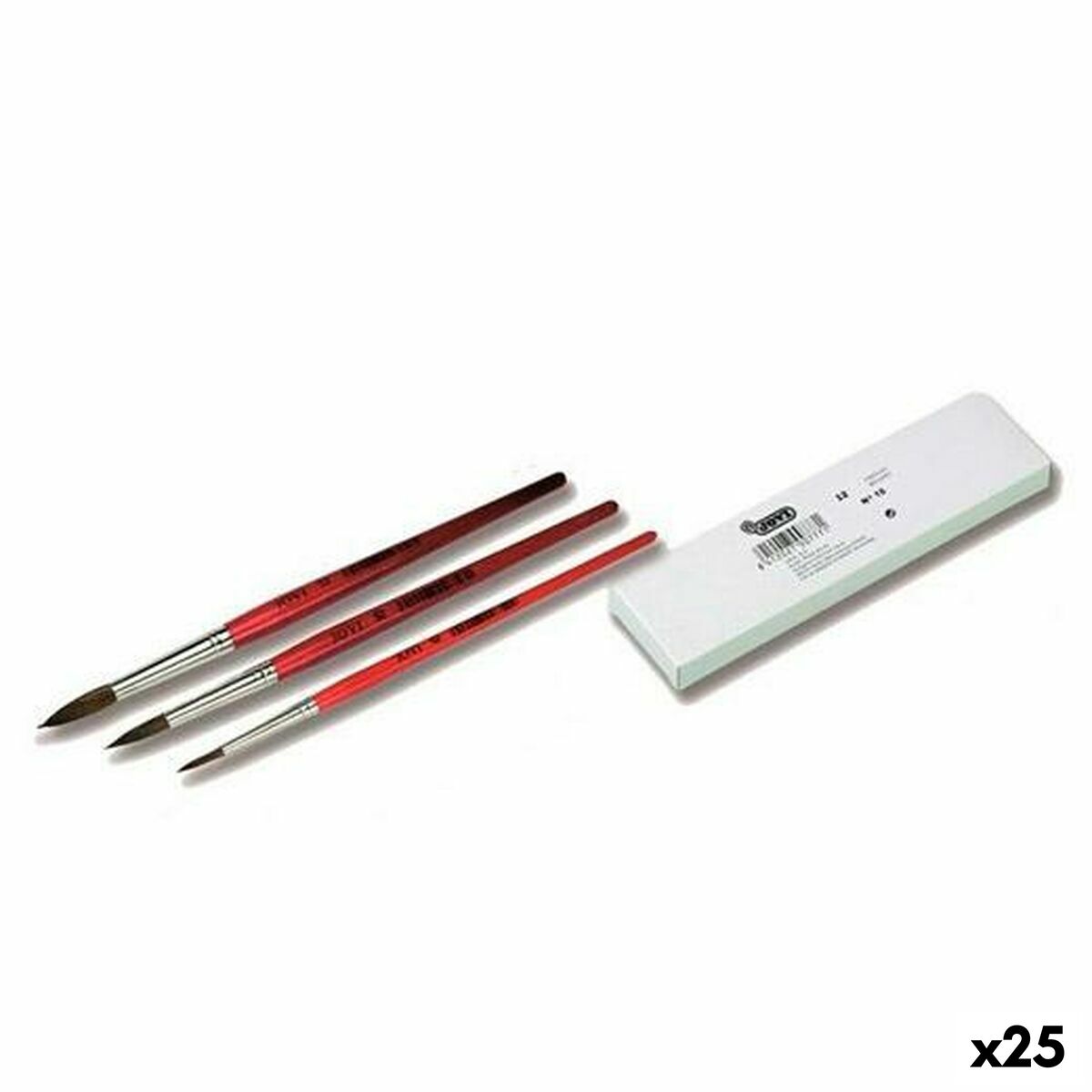 Penslar Jovi PONEY Nº12 Brun 20,3 cm 10,3 mm 12 Delar (25 antal)