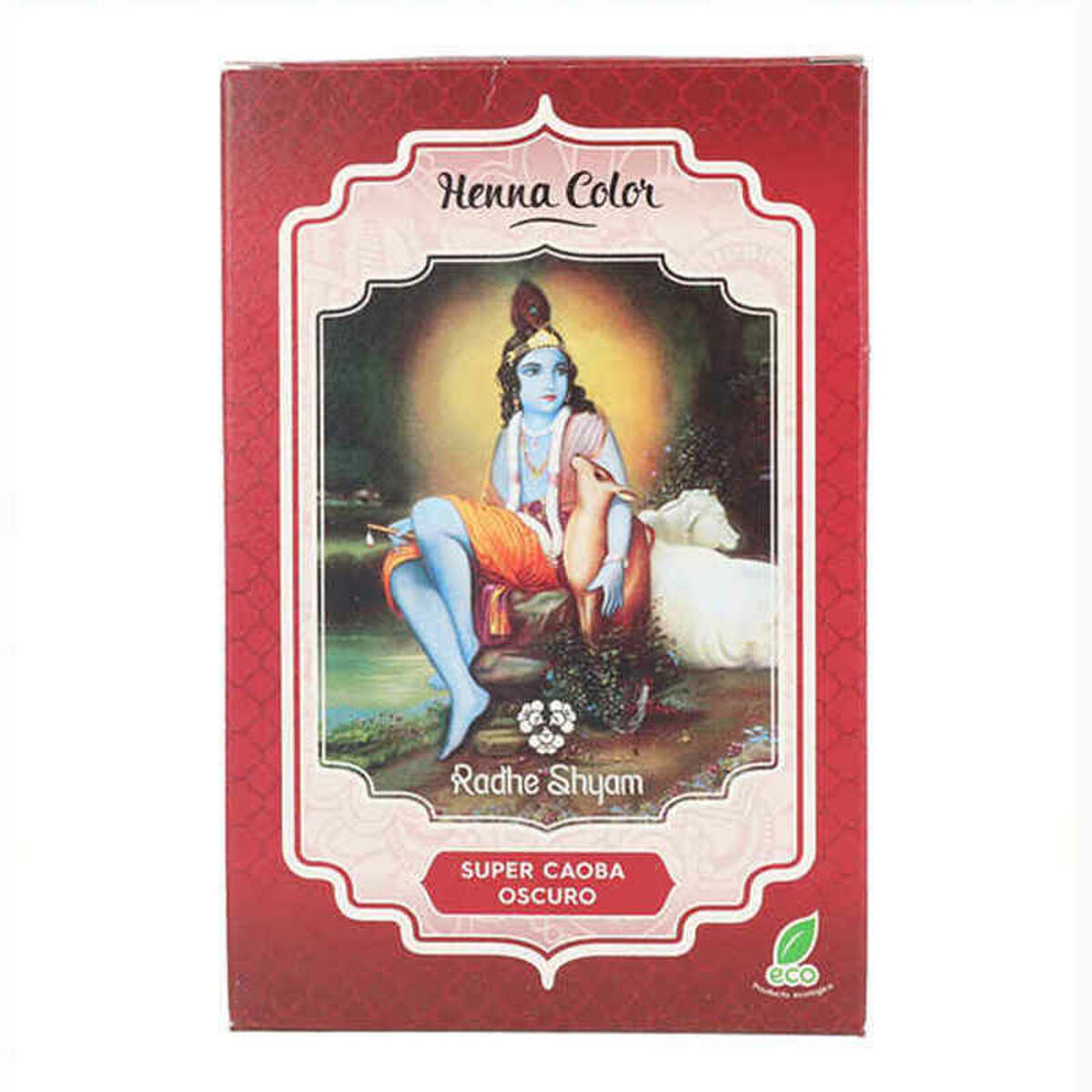 Semipermanent hårfärg Henna Radhe Shyam Shyam Henna Mahogny (100 g) - 2