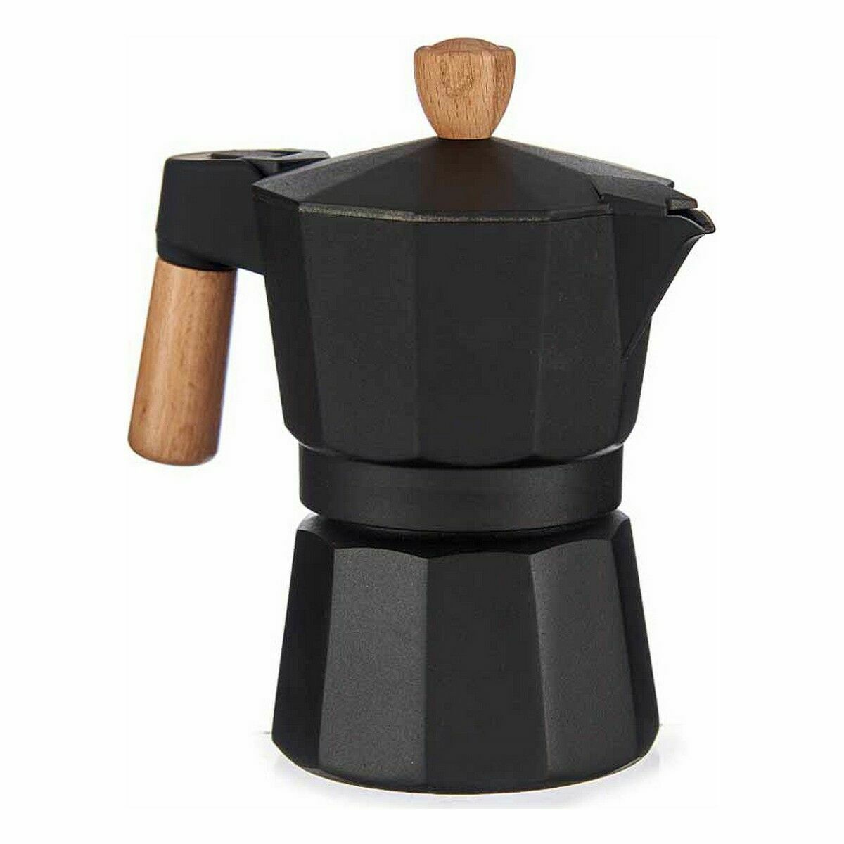 Italiensk Kaffepanna Kinvara A611BQ-3 T Brun Svart Trä Aluminium 150 ml (12 antal) - 4