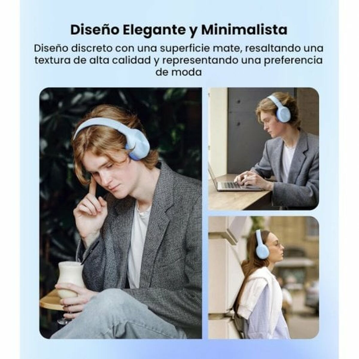 Hörlurar med Mikrofon Edifier W600BT Blå - 2