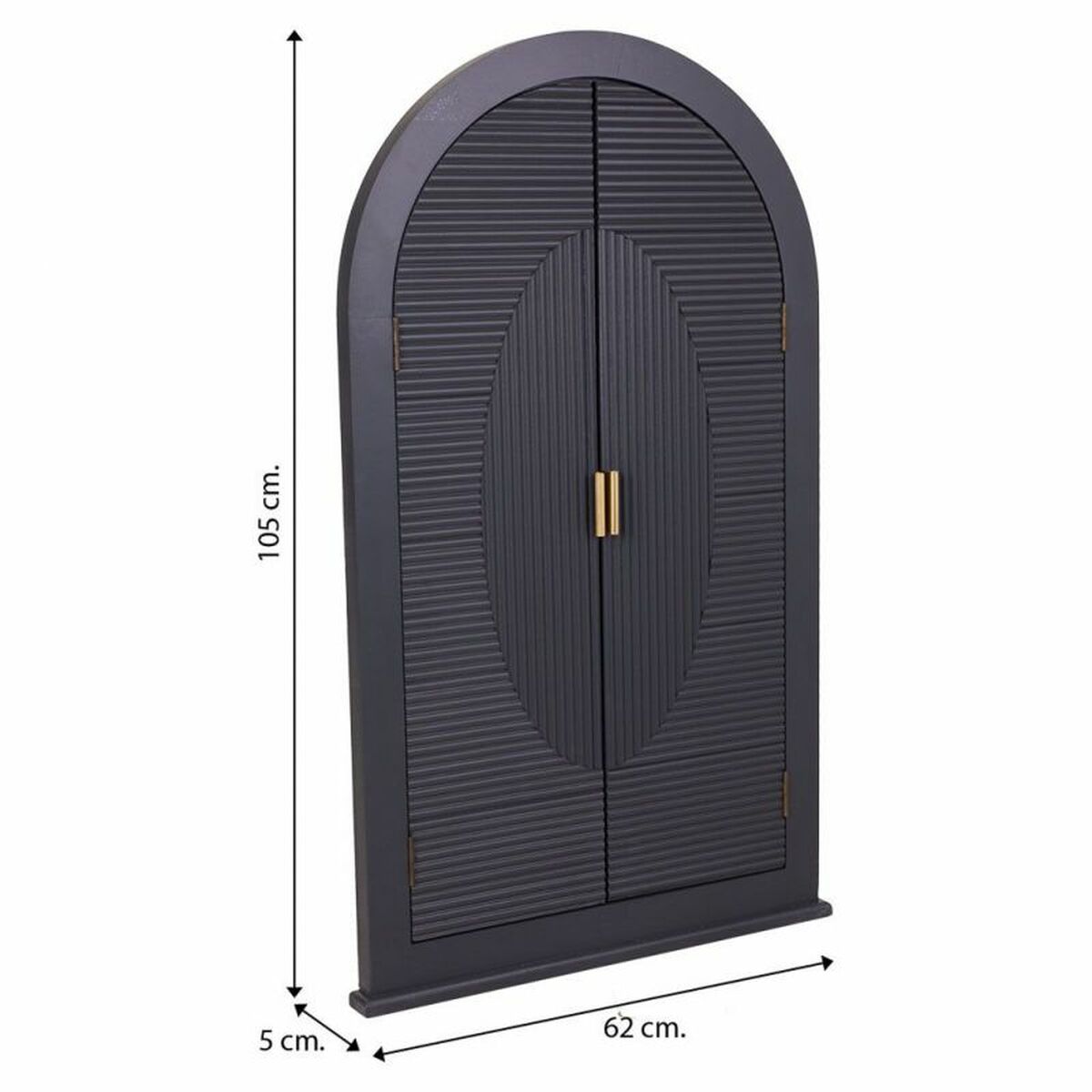 Väggspegel Alexandra House Living Gyllene Mörkgrå 5 x 105 x 62 cm Rektangulär - 8