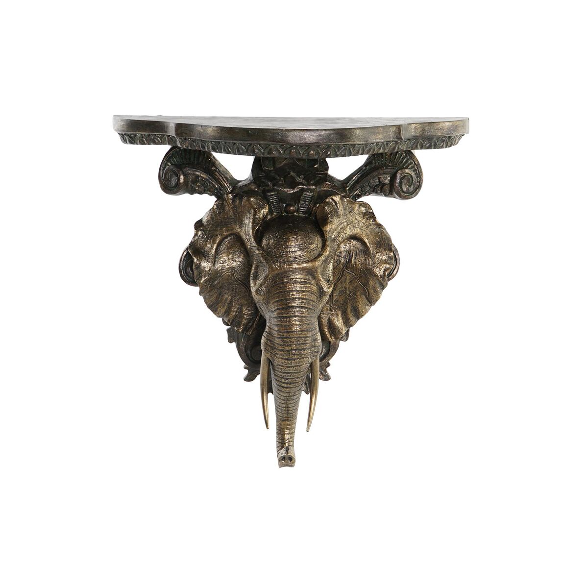 Hyllor DKD Home Decor Elefant Gyllene Harts (36,5 x 16,5 x 36 cm) - 5