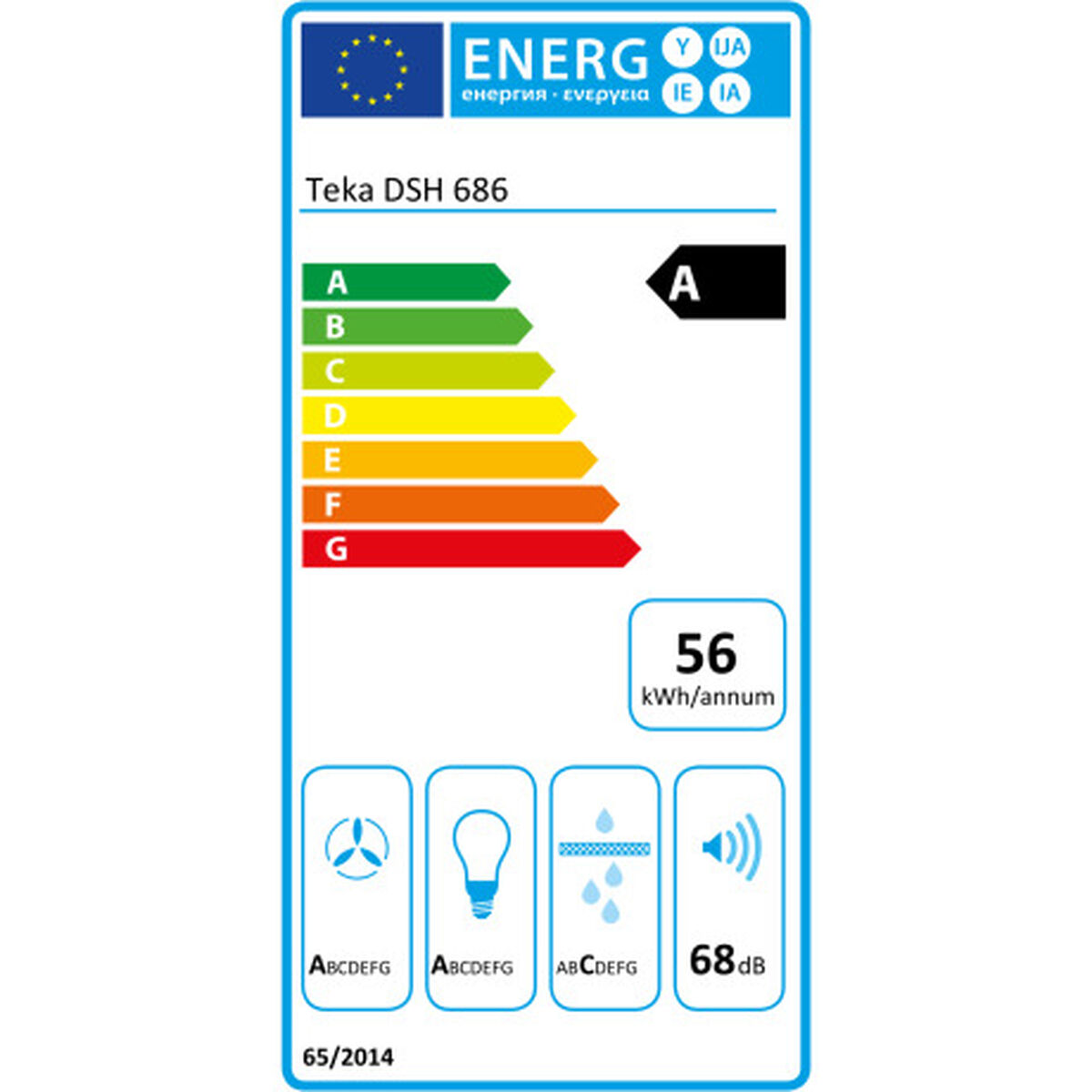 Konventionell fläkt Teka DSH686 Stål - 3