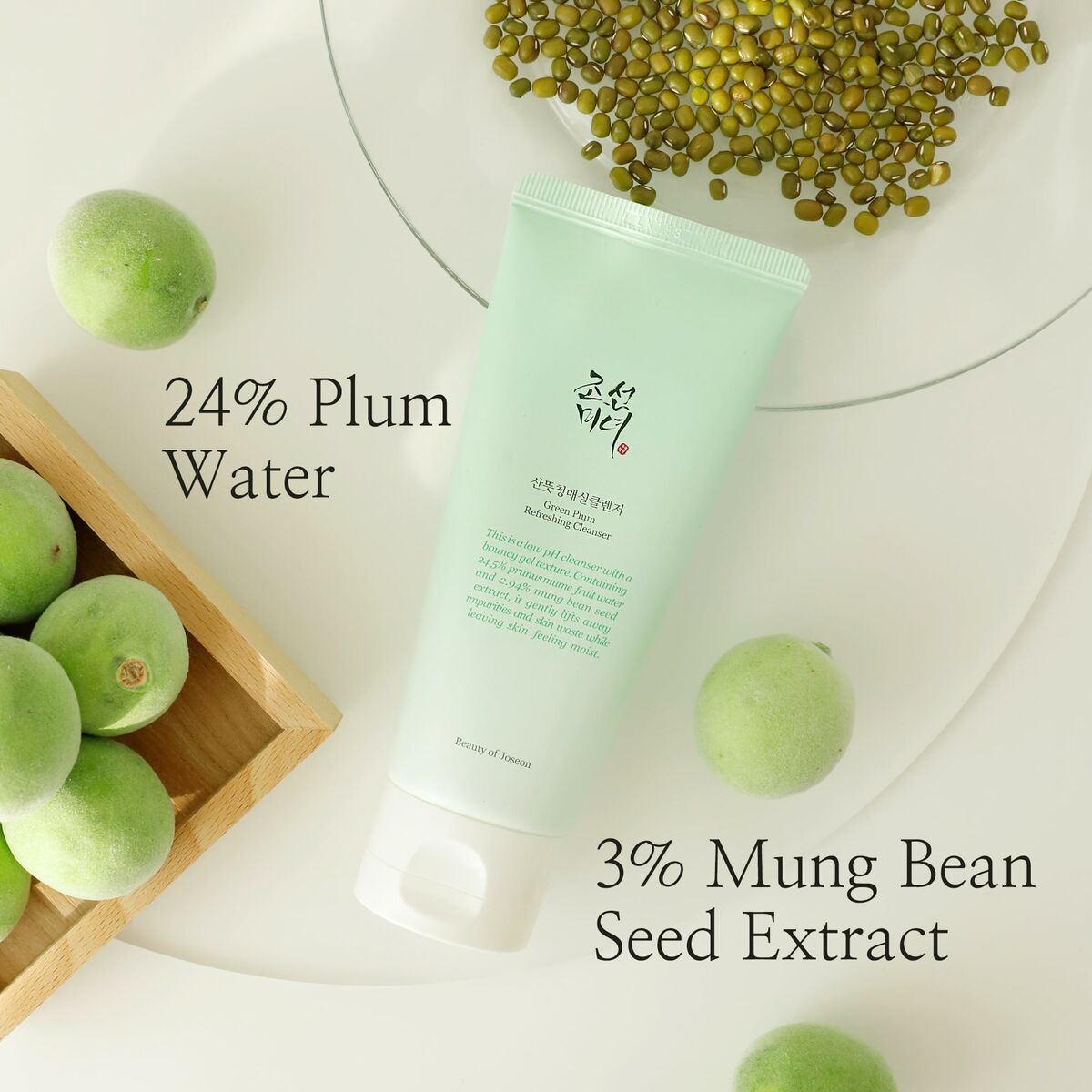 Rengörande ansiktsgel Beauty of Joseon Green Plum 100 ml - 3