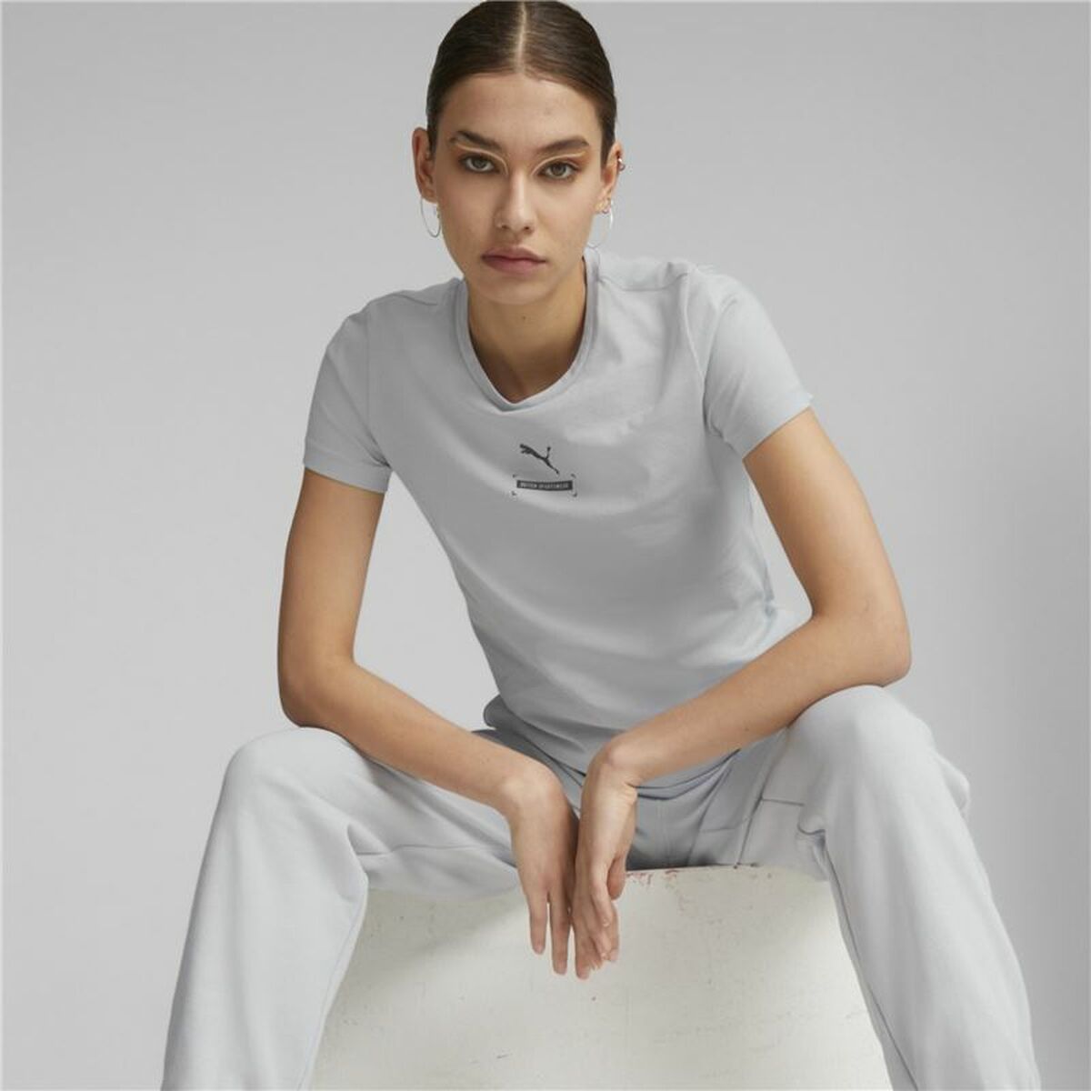 T-shirt med kortärm Dam Puma Better Grå - 3