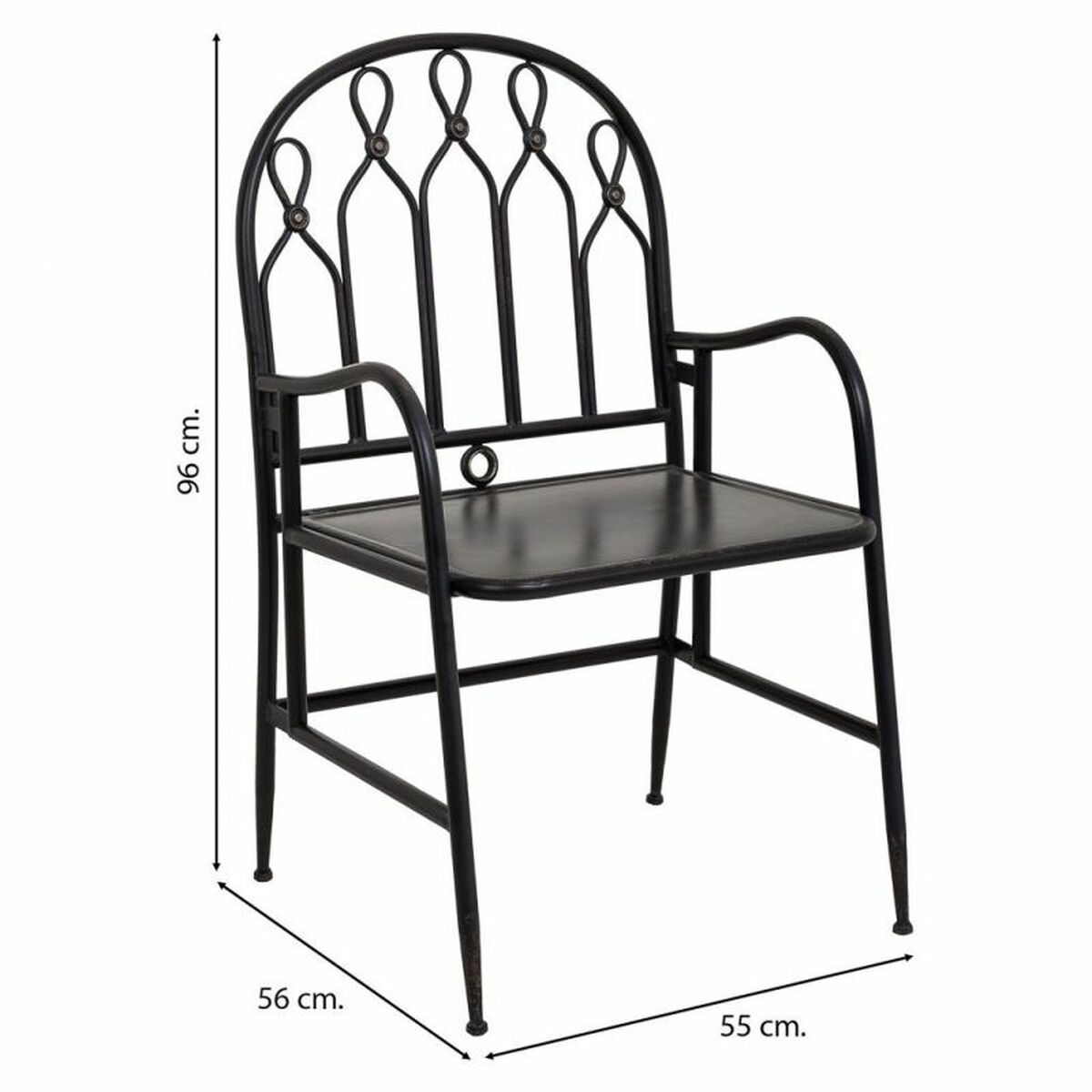 Matsalsstol Alexandra House Living Svart 56 x 96 x 55 cm - 4