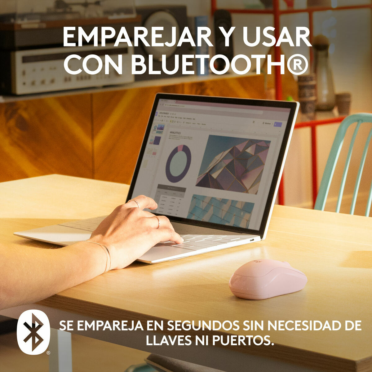 Mus Logitech M240 Rosa - 12