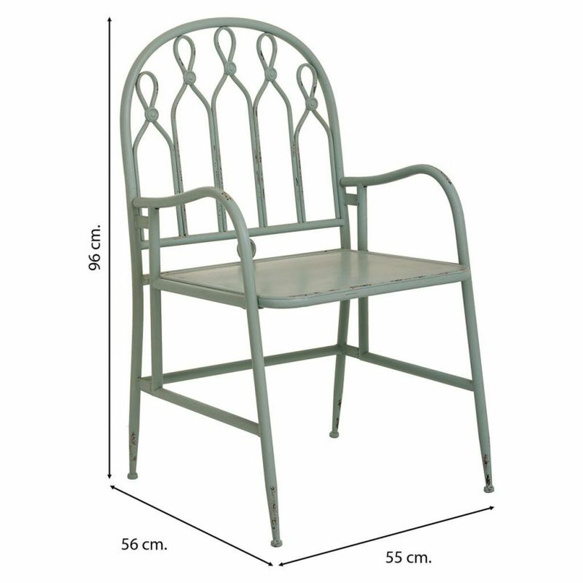Matsalsstol Alexandra House Living Grön 56 x 96 x 55 cm - 4