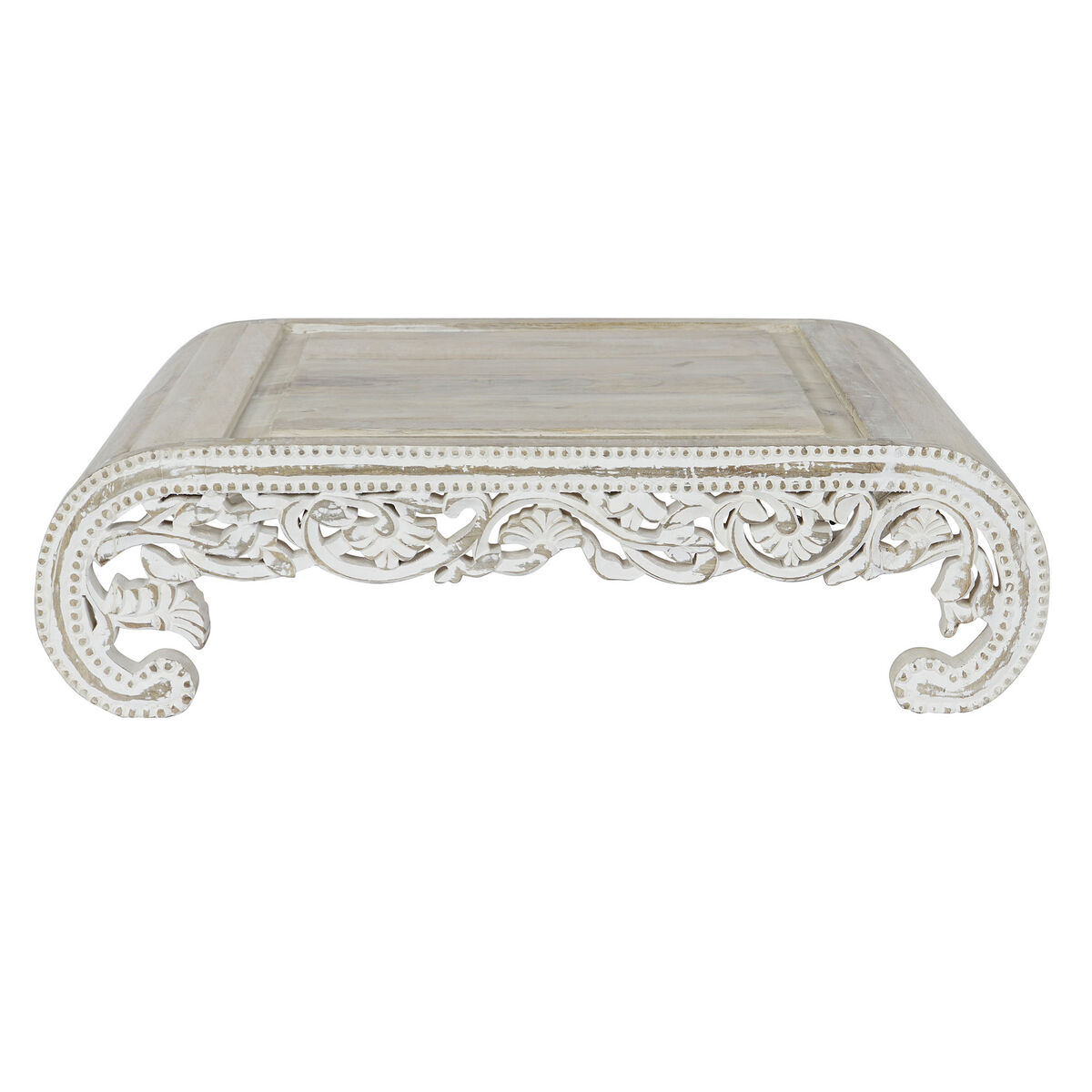 Sidobord DKD Home Decor Vit Mangoträ 89 x 63,5 x 25,4 cm - 6