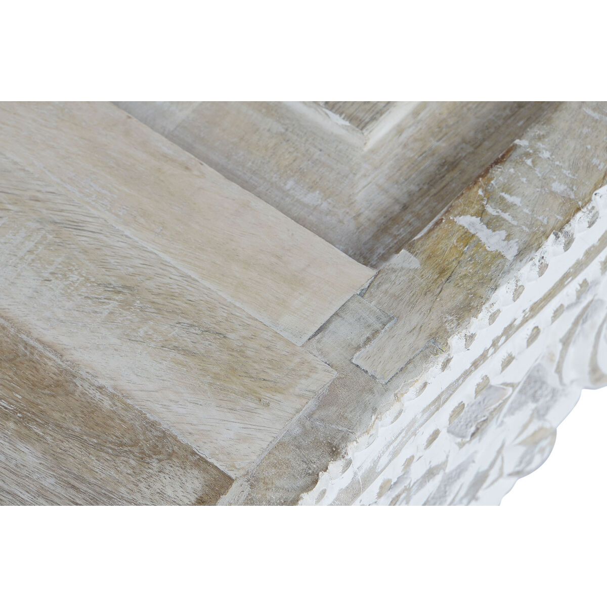 Sidobord DKD Home Decor Vit Mangoträ 89 x 63,5 x 25,4 cm - 5