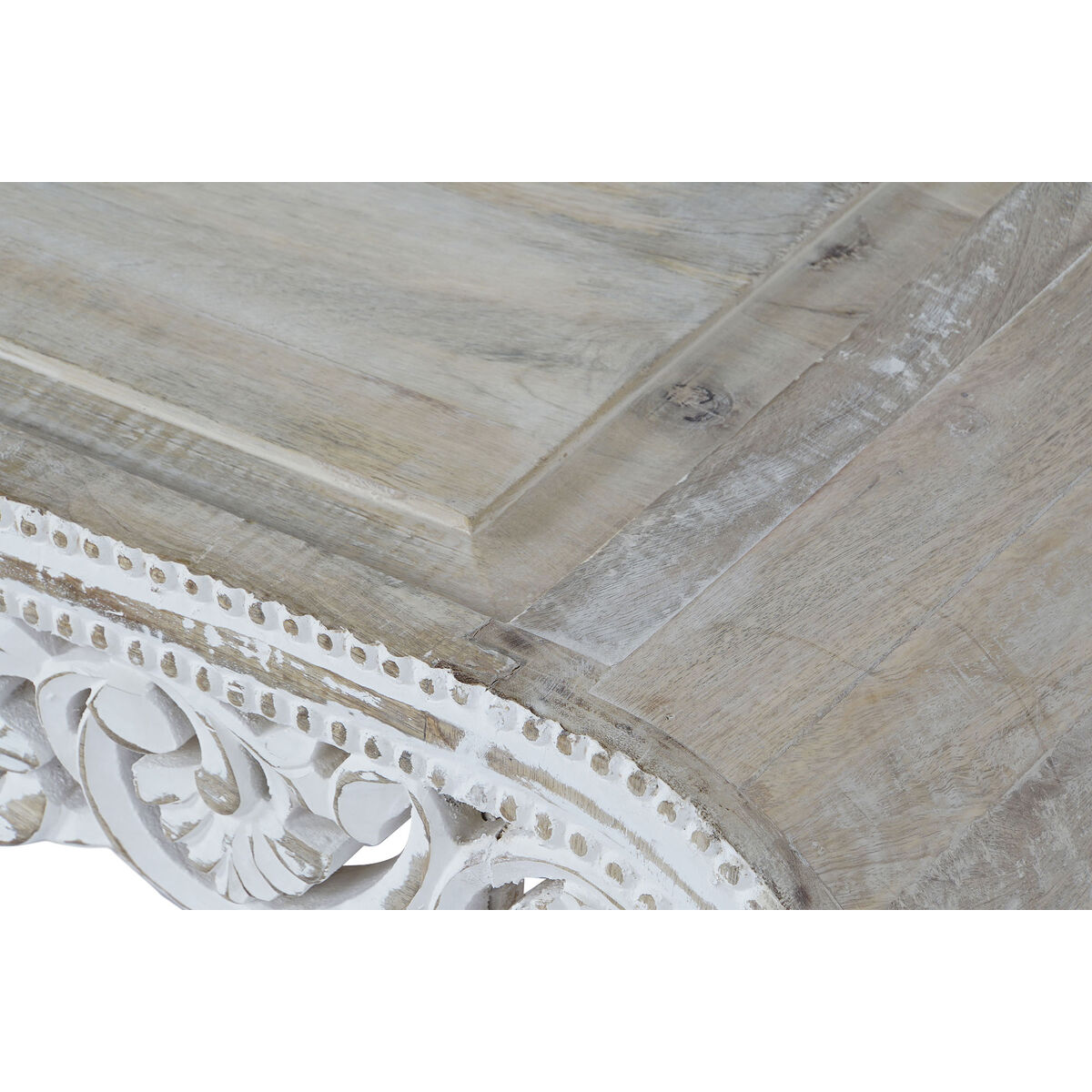 Sidobord DKD Home Decor Vit Mangoträ 89 x 63,5 x 25,4 cm - 7