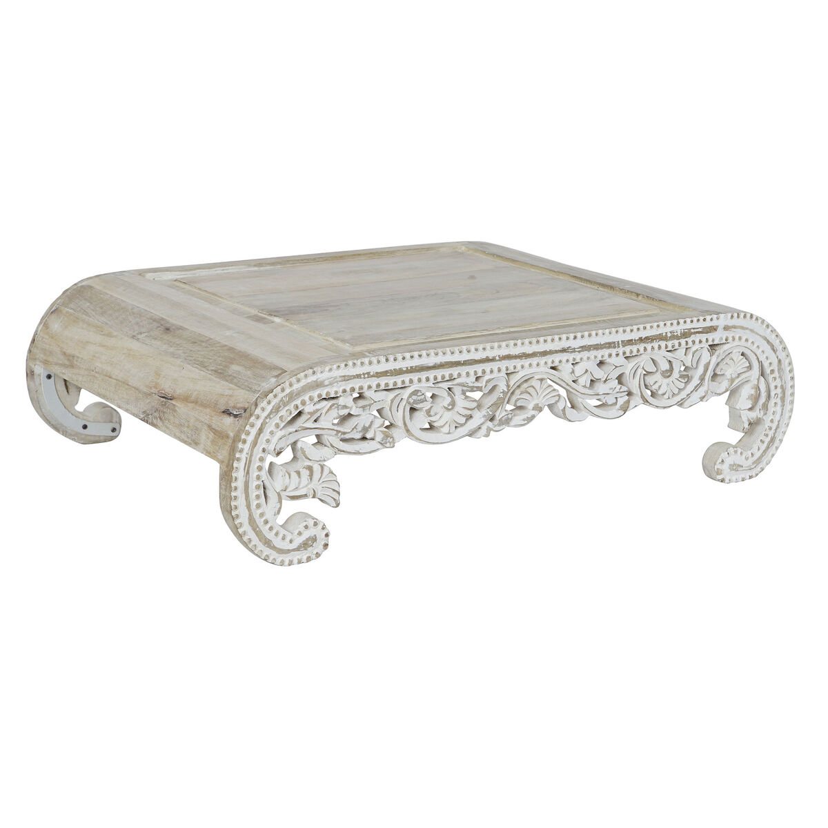 Sidobord DKD Home Decor Vit Mangoträ 89 x 63,5 x 25,4 cm - 3