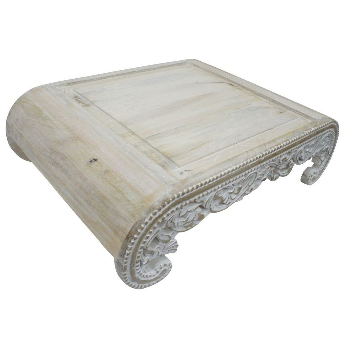 Sidobord DKD Home Decor Vit Mangoträ 89 x 63,5 x 25,4 cm - 2