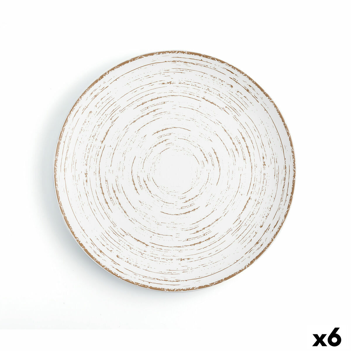 Platt skål Ariane Tornado White Dvobarvna Keramik Ø 31 cm (6 antal) - 4
