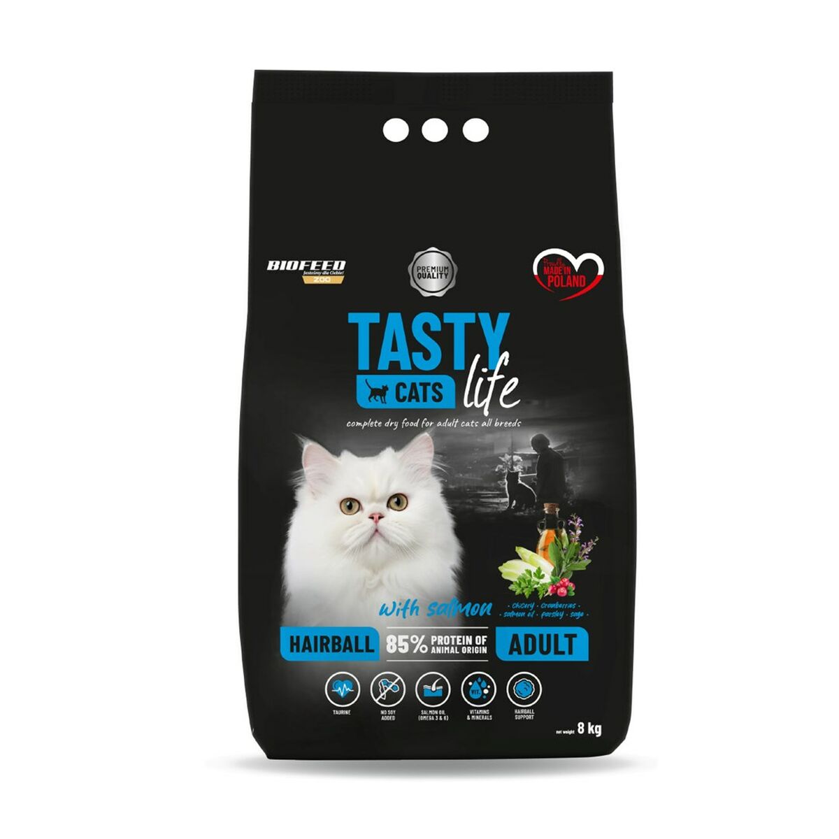 Kattmat Biofeed Tasty Cats Life Lax 8 kg