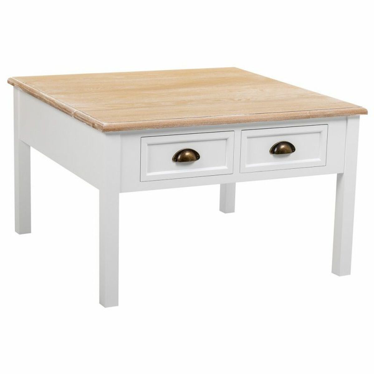 Soffbord Alexandra House Living Vit Brun 80 x 50 x 80 cm