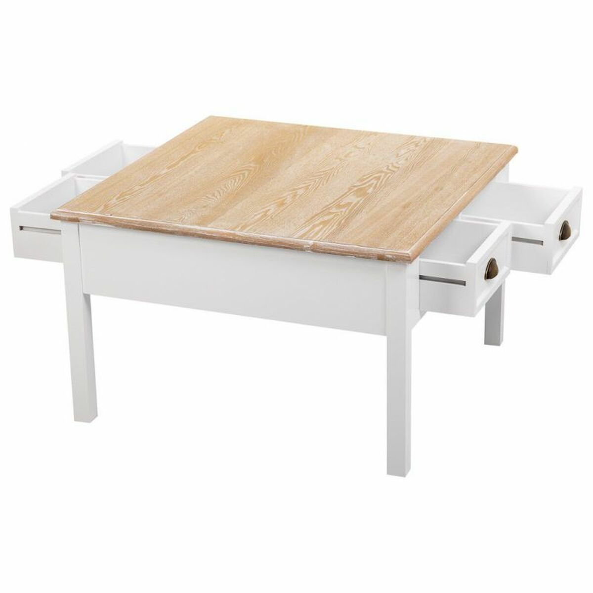 Soffbord Alexandra House Living Vit Brun 80 x 50 x 80 cm - 5