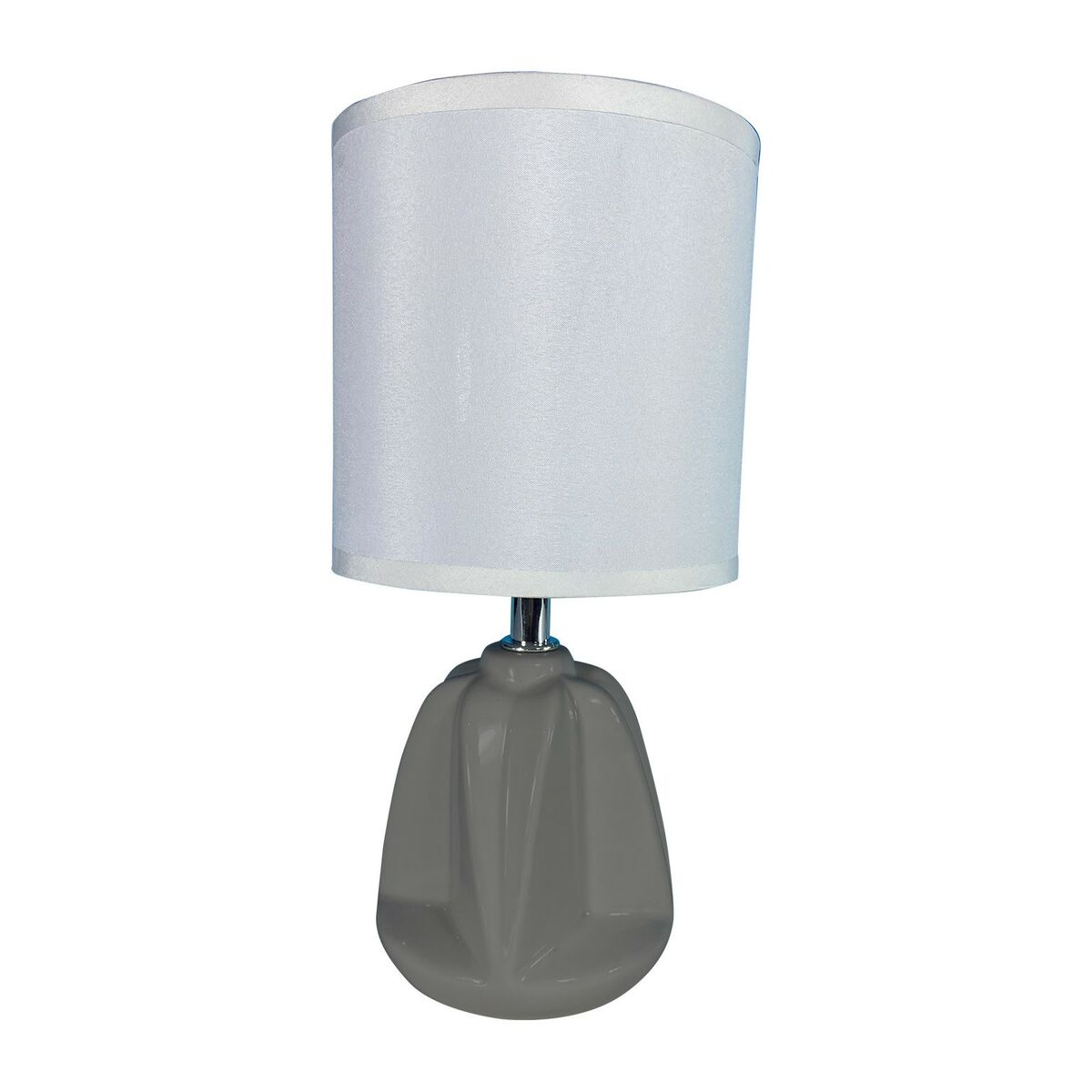 Bordslampa Versa Adam Grå Keramik Textil (13 x 29 x 10,5 cm)