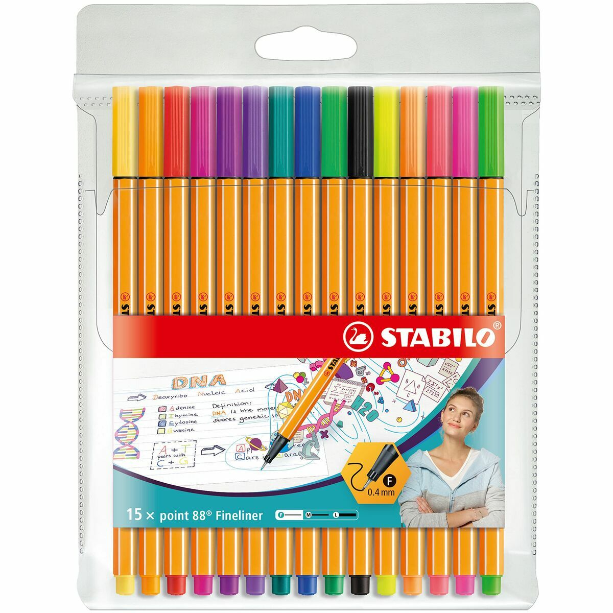 Tuschpennor Stabilo Point 88 Multicolour - 2