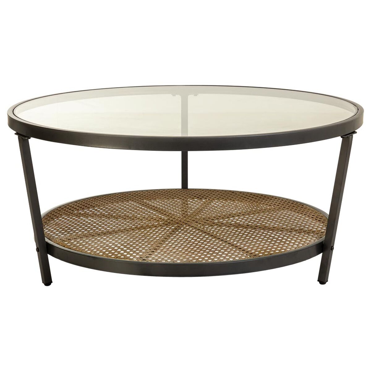 Soffbord Alexandra House Living Brun Glas Järn 91 x 41 x 91 cm