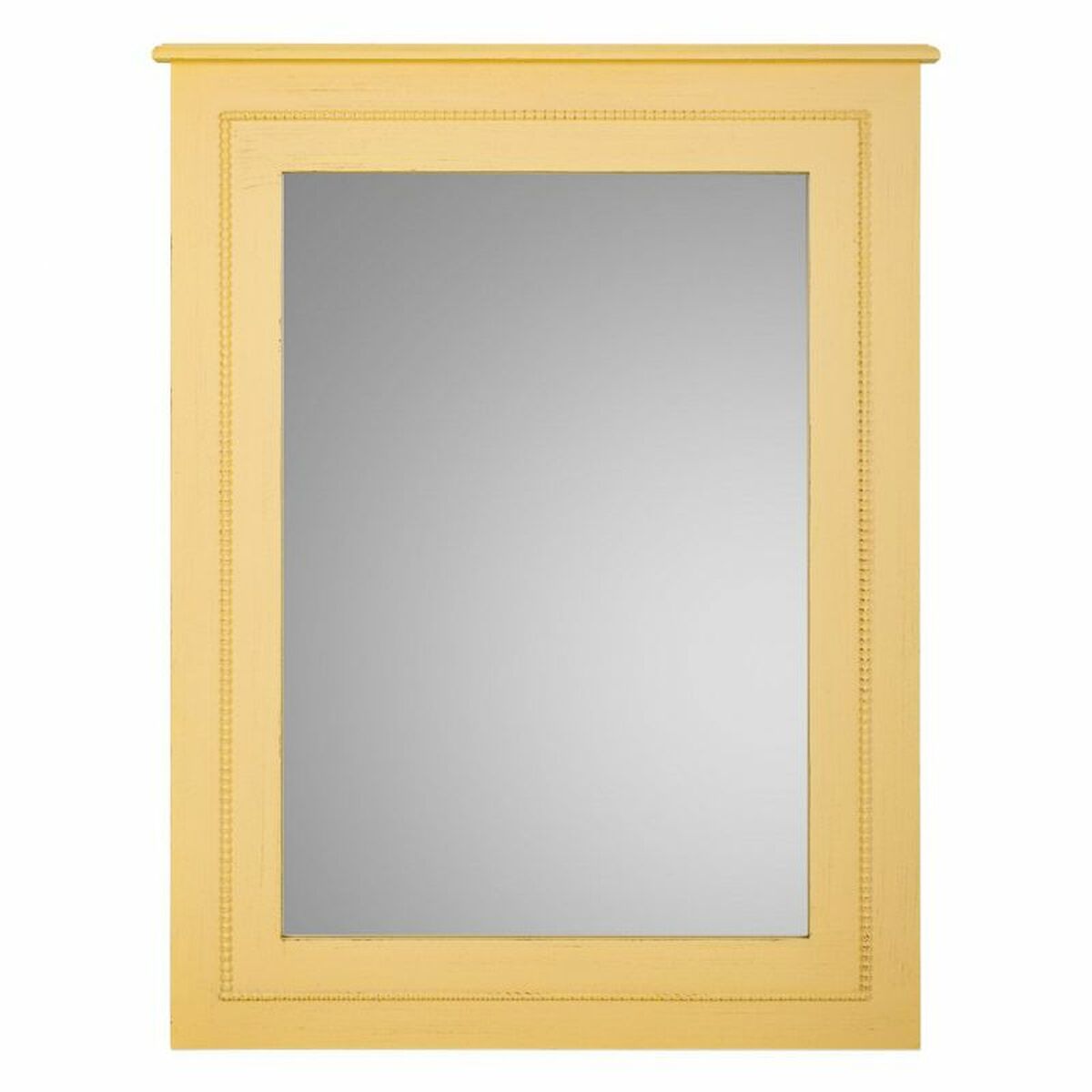 Väggspegel Alexandra House Living Gul 3 x 90 x 70 cm Rektangulär - 2
