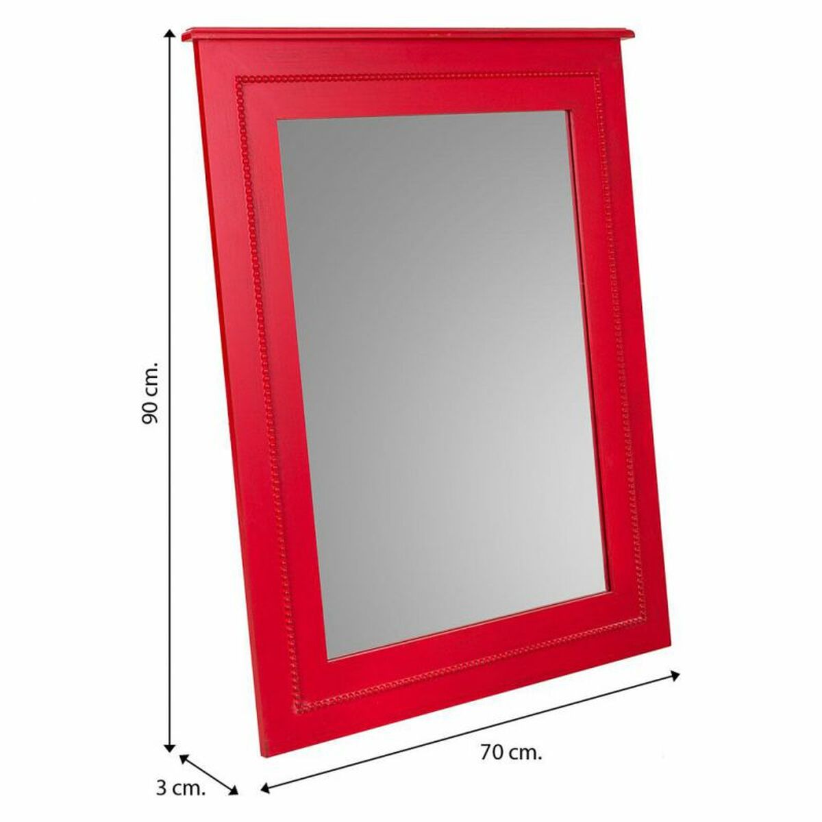 Väggspegel Alexandra House Living Röd 3 x 90 x 70 cm Rektangulär - 6