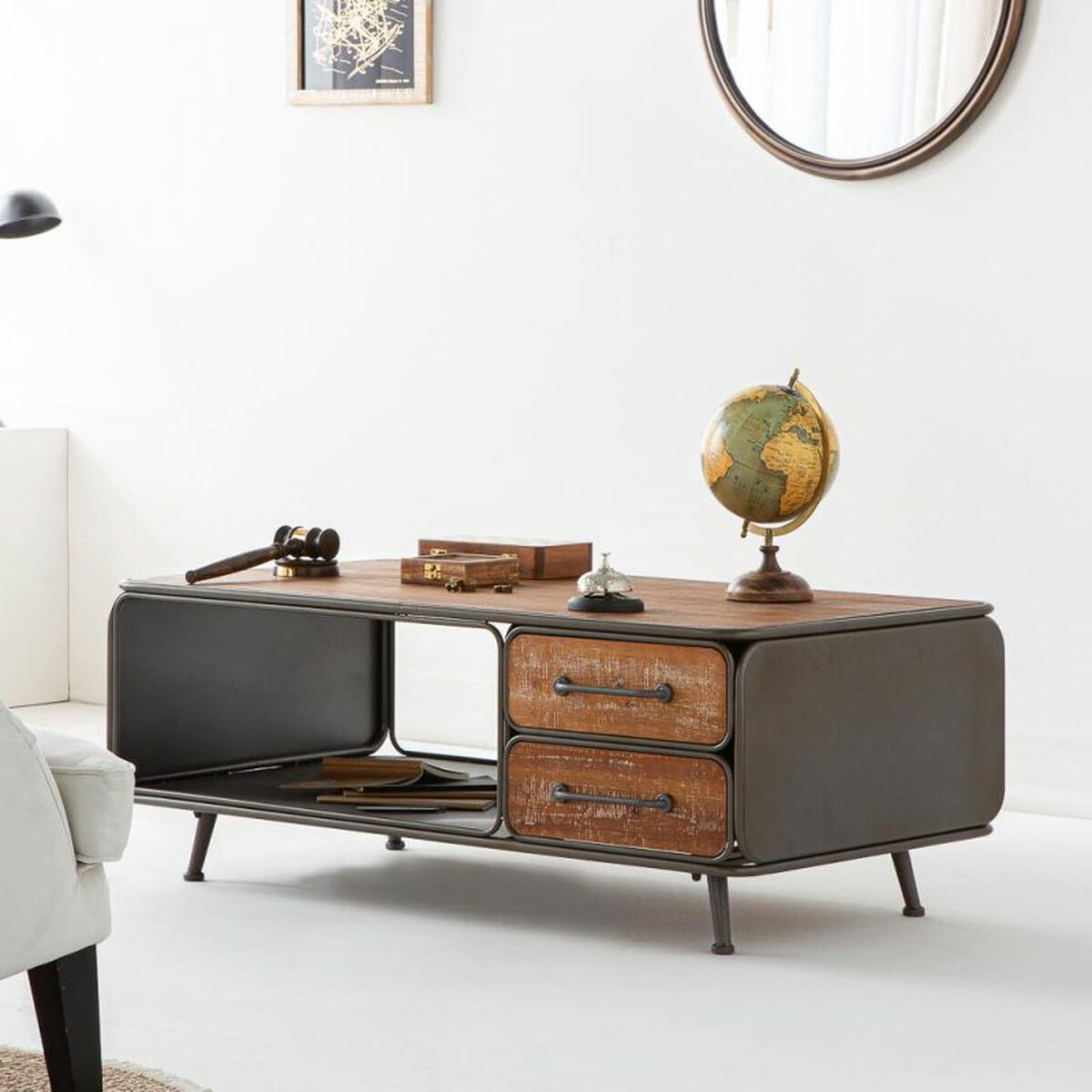 Soffbord Alexandra House Living Brun 64 x 46 x 120 cm - 3