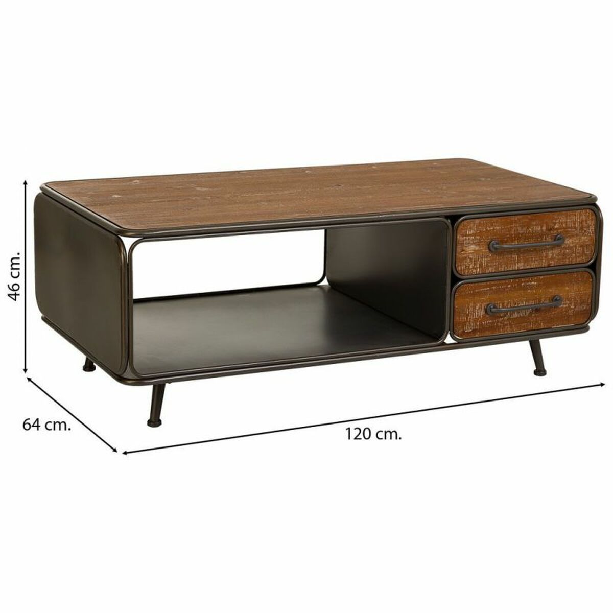 Soffbord Alexandra House Living Brun 64 x 46 x 120 cm - 5