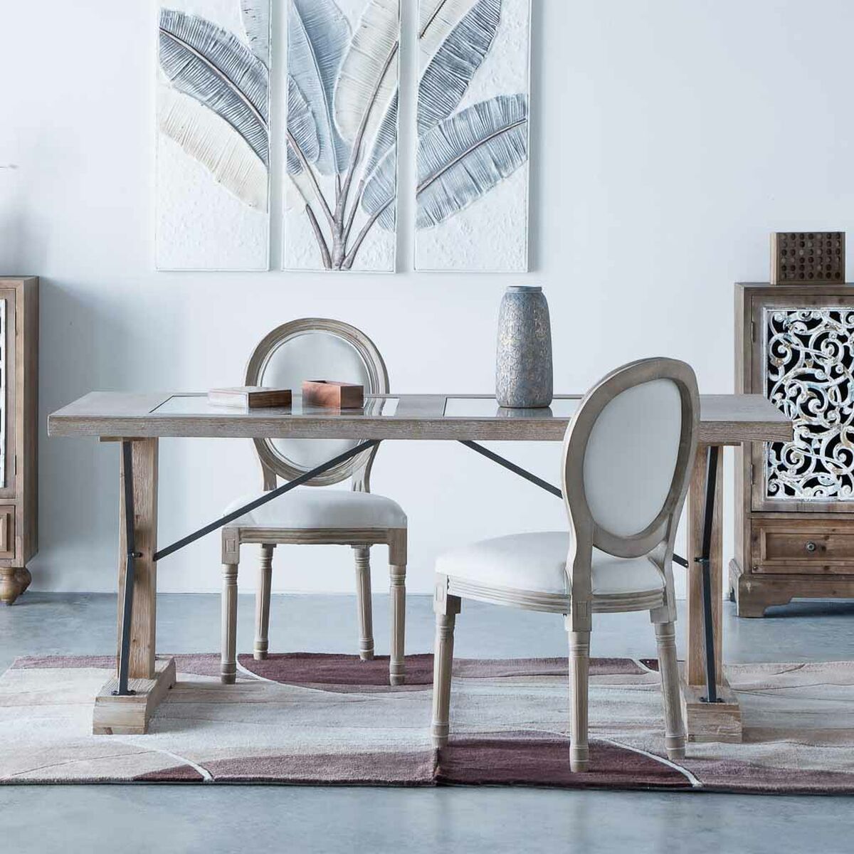 Bord Alexandra House Living Brun 85 x 78 x 180 cm - 3