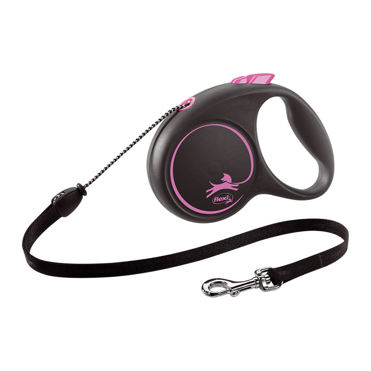 DoHundkoppel Flexi BLACK DESIGN 5 m Rosa Storlek S - 4