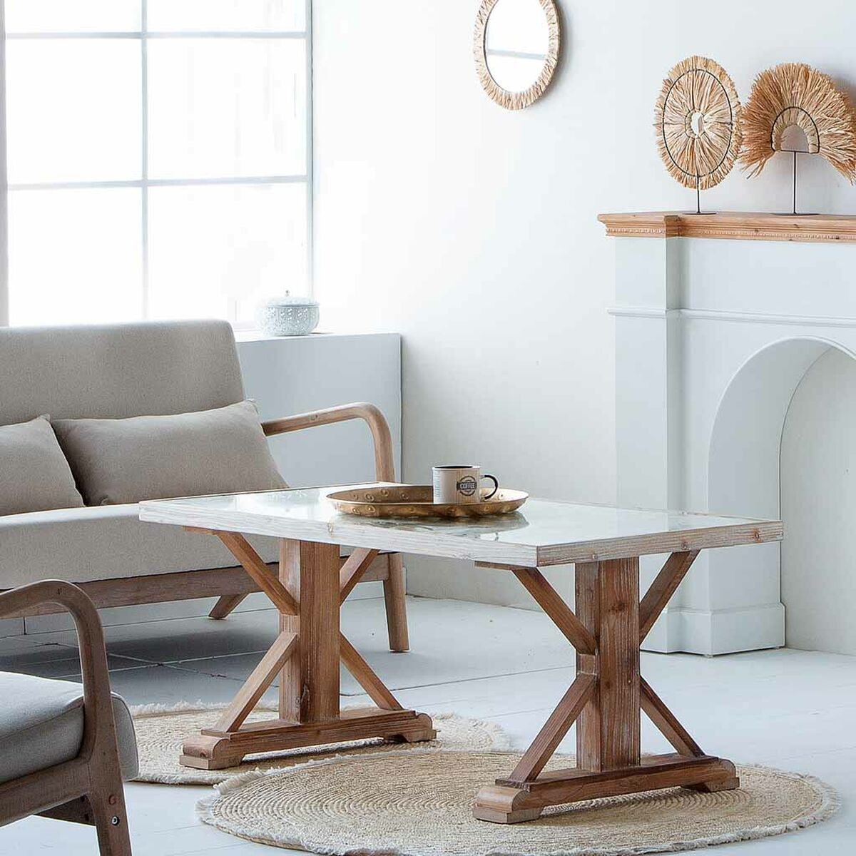 Bord Alexandra House Living Brun 60 x 50 x 120 cm - 3