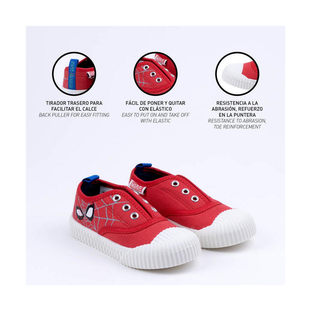 Sportskor Casual Barn Spider-Man Röd - 3